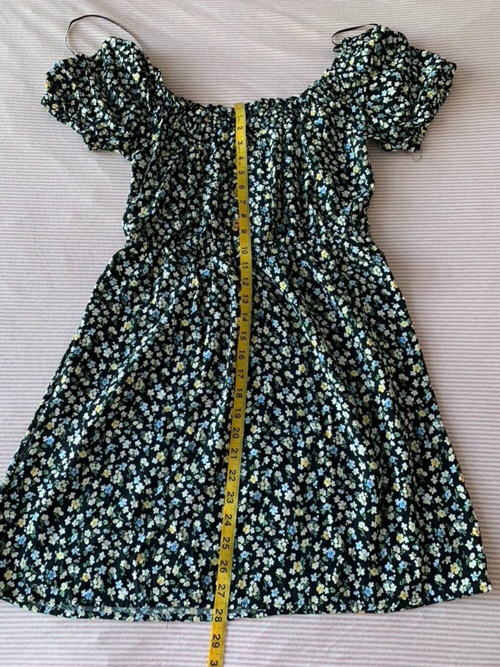 Smocked summer floral Midi Dress size M - Picture 6 of 7